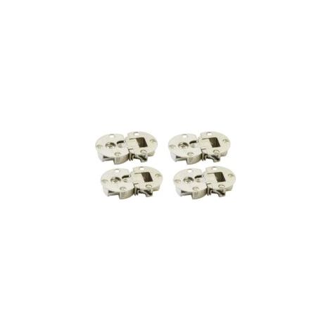 Bisagra 3D de 90 grados para asiento y tapa de inodoro, bisagras para puertas plegables, bisagra de inglete para puertas de armarios, muebles de cocina, invisible, paquete de 8 - Crezuo (1/3)
