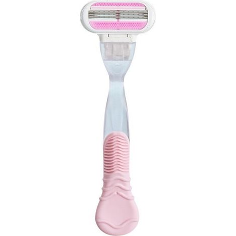 Rasoir à 3 Lames Anti-Rayures pour Femme - Confortable et Doux pour Peaux Sensibles (Manche + 3 Têtes de Rasage Remplaçables) (1/4)