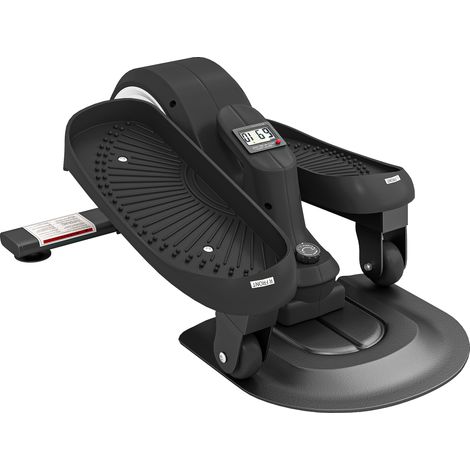 Under Desk Elliptical Machine with LCD Monitor, 8 Adjustable Magnetic Resistances for 2-in-1 Seat & StUp Exercise (1/5)