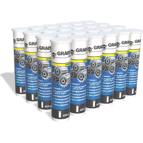 Méduze - 24 cartouches de graisse bleue supérieure 400g - Grade NLGI 2 - Adhérence renforcée - Multifonctions - Extrême pression (1/5)
