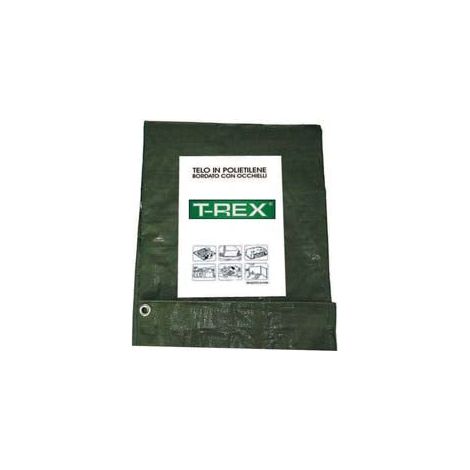 TELO OCCHIELLATO BORDATO CON ANGOLI RINFORZATI 100 GR. NORMALE - mt.2x3 - gr.100 al mq. - colore verde/blu