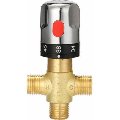 Einstellbarer Thermostat-Badmischer, Messing-Wassermischer, Mischventil für heißes/kaltes Wasser, Temperaturregelventil – Typ 3