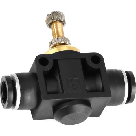Tuyau 4/6/8 mm, régulateur de débit d'air, tube en T, raccord pneumatique, vanne de contrôle (4 mm) (1/5)