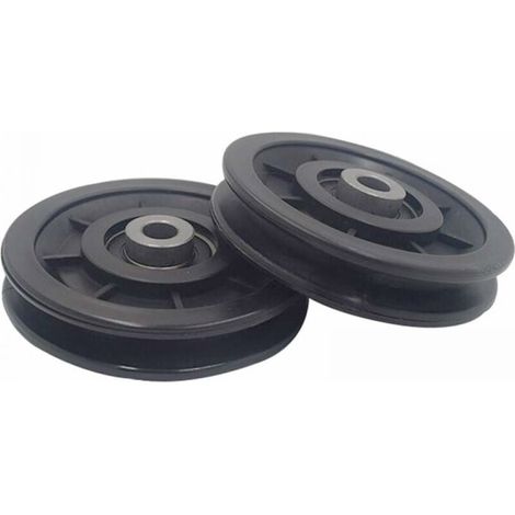 2pc 90mm Bearing Nylon Pulley, Muscle Training Pulley, Universal Wheel for Cable Machine Gym Equipment Garage Door, Sliding Door Pulley (1/3)