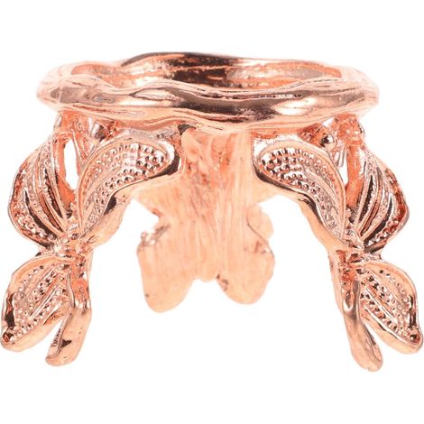 Support pour boule de cristal en alliage d'or rose, base sphérique (1/5)