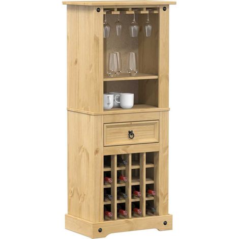 vidaXL Casier à vin Corona 56x35x134,5 cm bois massif de pin (1/5)