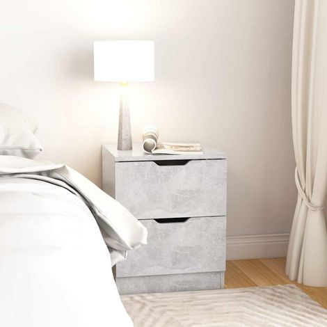 326731  Bedside Cabinet Concrete Grey 40x40x50 cm Engineered Wood vidaXL (1/5)