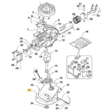CARTER MOTOR ORIGINAL STIGA - 118551209/1