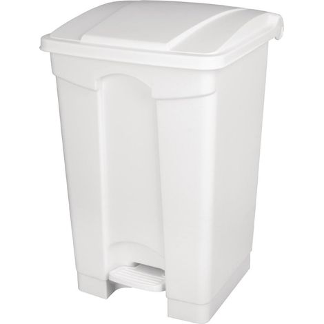 Poubelle de Cuisine à Pédale Blanche 45 litres - Jantex (1/5)