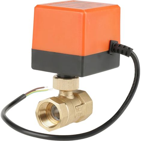 Vanne à bille motorisée en laiton 2 voies G3/4" DN20 pour climatisation, 220 V CA, pour système de climatisation (1/5)