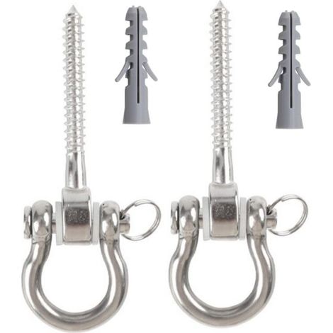 M8 Schwerlast-Schaukelhaken-Set, 180°, Edelstahl, Tragkraft 816 kg, für Sandsackstuhl (1/4)