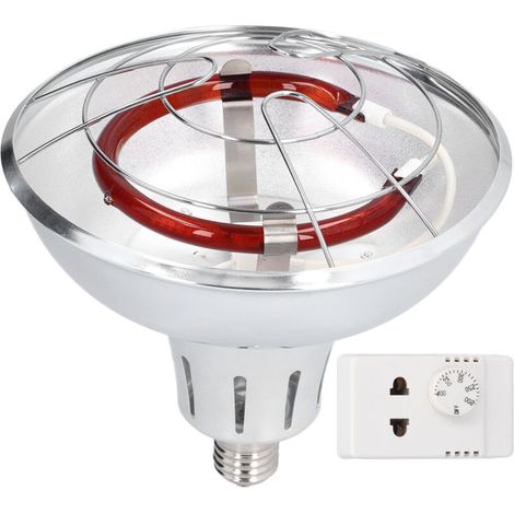 Lampe chauffante infrarouge halogène E27 220V pour élevage porc et volaille, réglable