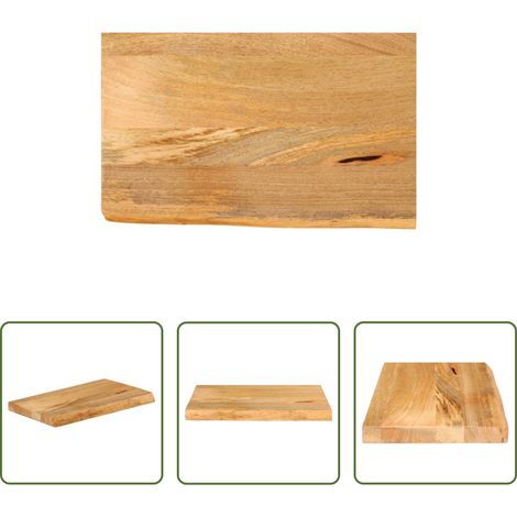 vidaXL Dessus de table à bord vivant 40x20x3,8 cm bois massif manguier (1/5)