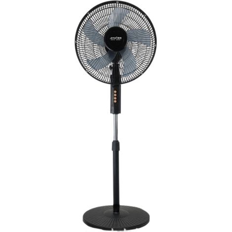 Ventilateur sur pied mécanique à 5 pales, ventilateur oscillant silencieux réglable en hauteur pour maison, salon et chambre