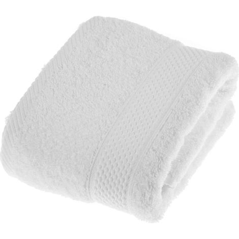 Serviette de bain à séchage rapide, 140 x 70 cm, blanche, lot de 1 unité. (1/3)