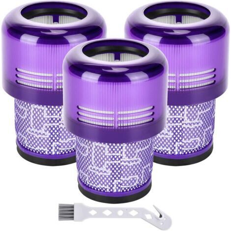 QORVA
-Filtres de Remplacement - Lot de 3 pour Aspirateur Dyson V11 Absolute Extra Pro Animal Torque Drive V15 Detect,de