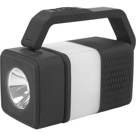 Wiederaufladbare Laterne mit eingebautem Bluetooth-Lautsprecher, ideal für Camping und Notfälle in der Nacht (schwarz). (1/5)