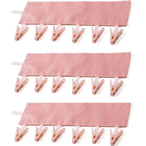 Cintre portable à pinces, étendoir à linge de voyage, cintres de voyage, séchoir à serviettes, cintre à vêtements, séchoir à chaussettes et maillots de bain pliable et portable, rose (1/5)