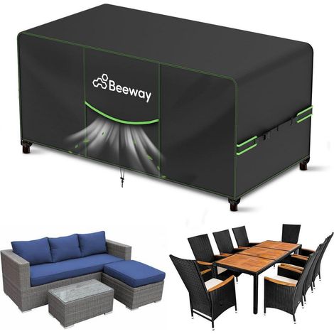 Gartenmöbel Abdeckung 200x160x73cm wasserdicht 420D Oxford UV-Schutz winddicht (1/5)