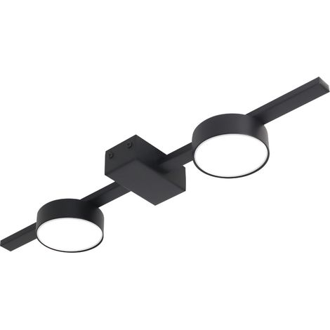 Faretto soffitto doppio nero su barra 2xGX53 10W Polux (1/5)