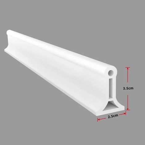 (White-100cm)Bathroom Silicone Bendable Water Retaining Strip Shower Water Barrier Highl for Kitchen Separation Shower Accessories (1/4)