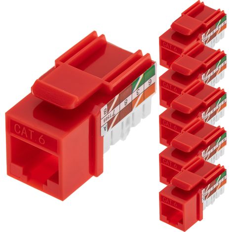 BeMatik - Keystone RJ45 femelle TB110 Cat.6 UTP pack de 6 unités (1/5)