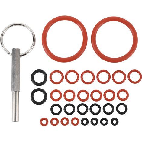 30-piece silicone O-ring kit for coffee machines + stainless steel repair wrench (1/5)