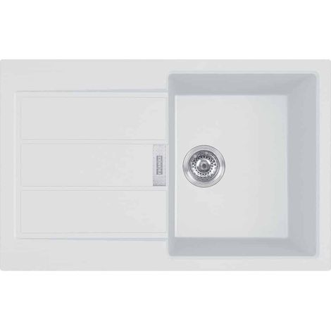Évier de cuisine Sirius 2 Tectonite S2D611-78 - Sous-meuble 50 cm - 780 x 500 x 200 mm - Blanc - Franke