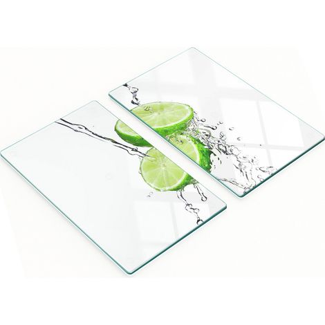 Dekorative Glas-Küchenschneidebretter für Limetten und Wasser, 2 x 30 x 52 cm (1/5)
