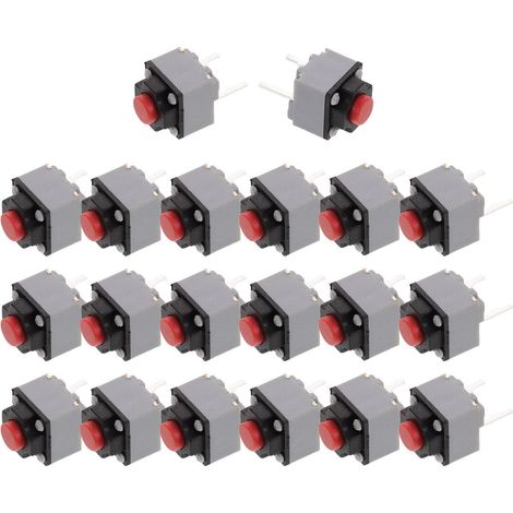 20pcs Interrupteur de Souris Compact Silencieux Carré 6x6x7,3mm à Fonctionnement Silencieux pour Usage Gaming et Bureau Design Métallique et Plastique (1/5)
