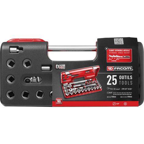 Facom Steckschlüsselsatz metrisch 1/2" (12.5 mm) 25teilig SXL.DBOX3PB (1/2)