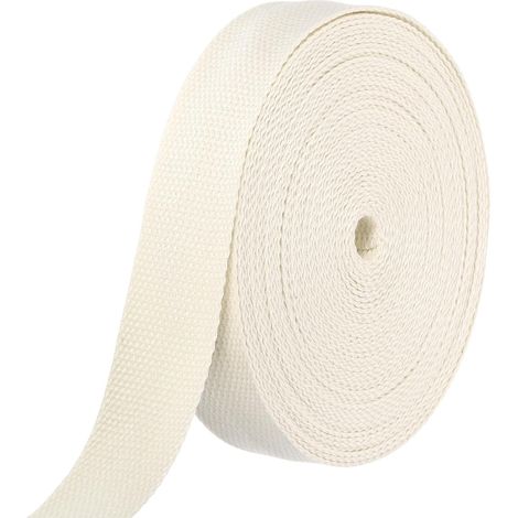 Sangle en Polyester Coton 10m x 32mm x 1,5mm(LxlxÉp) Beige (1/5)