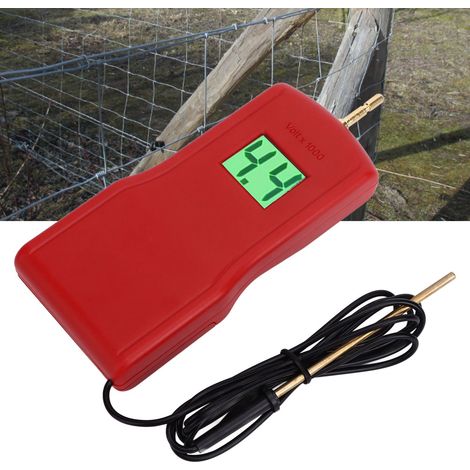 Probador profesional de cercas eléctricas de 15 kV, voltaje de 200 a 15000 V con pantalla LCD retroiluminada por LED, portátil, fabricado en cobre ABS, para agricultura, campos, jardines y control de (1/5)