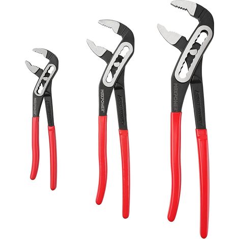 MAXPOWER Water Pump Pliers Set, 3PCs Adjustable Plumbing Grips Spanner Slip Joint Pliers Tongue and Groove Pliers Set with Super Wide Open Jaw, 180mm/7", 250mm/10" and 300mm/12" (1/5)