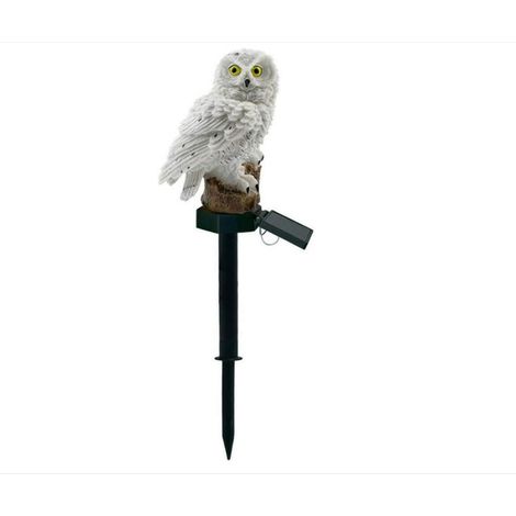 Lumière solaire de jardin LED en forme de chouette en plein air Lampe de pelouse étanche solaire LED lumières éclairage extérieur veilleuse [Classe énergétique A] (1/5)