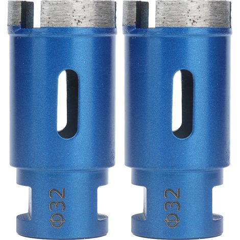 2 pièces Trépan Diamant Marbre 32mm Foret Bleu Aiguisé Résistant pour Percer Granit Céramique Carrelage Béton (1/5)