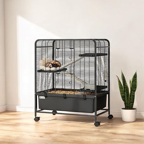 Cage pour rongeur 4 niveaux 75 x 46 x 94,5 cm (1/5)