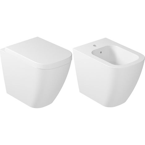 GALASSIA Serie meg 11 pro filo muro wc + bidet + sedile codice prod: 5481V2+5480V2+5479 (1/3)