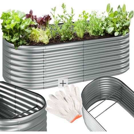 Carré potager 200x100x60cm en acier galvanisé capacité 942 L