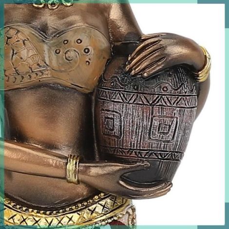 Statue de femme africaine African Woman Statue Hand Made Resin Tribal Lady Figurine Vintage Lifelike deco statue (1/5)