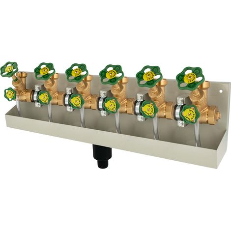 ATV-Station oberes Anschlussgewinde Kompaktwasserverteiler G 1 1/4" x G 1 1/2" steigende Spindel (1/5)