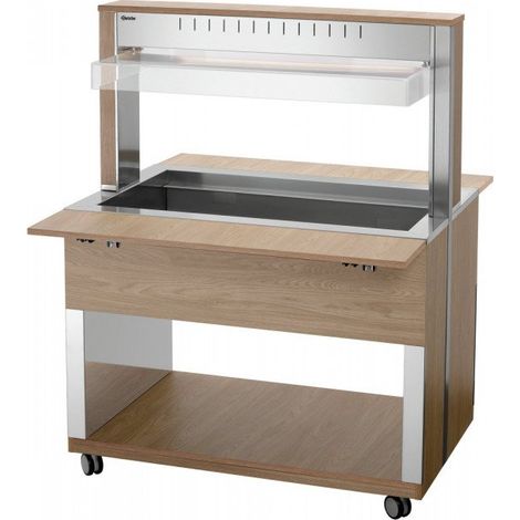 Chariot buffet inox chauffant 3 x GN x 1/1 (P)200 mm, 2260 W, 220 V - MONO