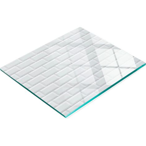 Tagliere e vassoio decorativo in vetro, parete in ceramica 60x52 cm (1/5)