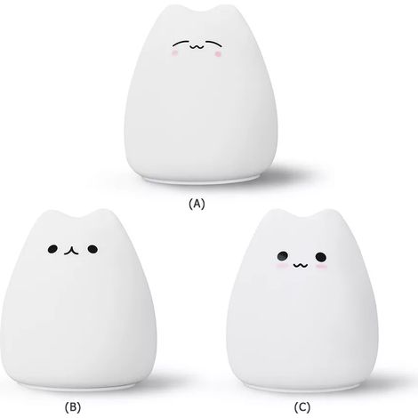 3pcs Cat Shape Induction Lamps Suitable for Kids Baby Room Desk Decoration Ornaments
