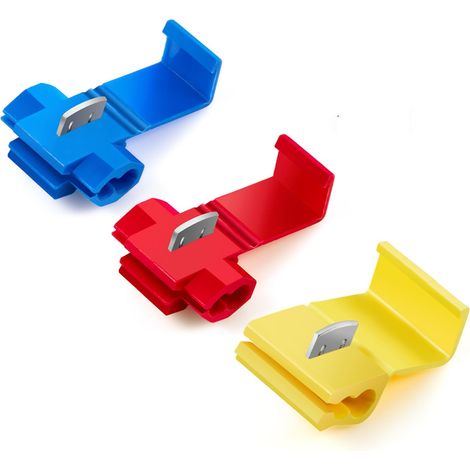 140 pièces Connecteurs de fil à épissure rapide Kit à pression pour robinet de calibre 22-10AWG Sans soudure Électrique Auto-dénudage Déconnexion Câble Joiner (1/5)