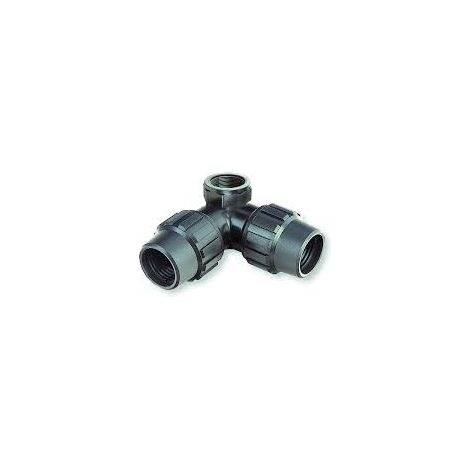 Codo De 3 Salidas De Polietileno Rh De 25 X 1/2” para tuberias de polietileno