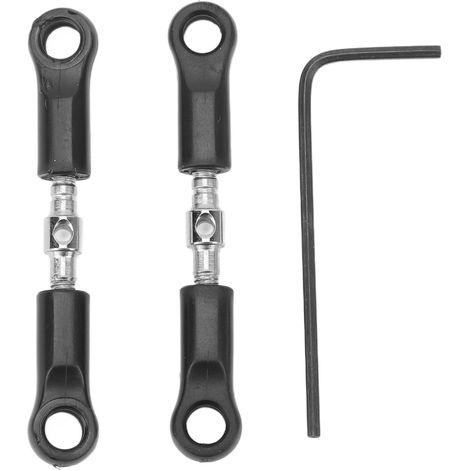 2 Pièces Tige de Direction RC Ajustable en Acier PA Haute Résistance, Liaisons de Carrossage Précises 1/16 pour Modèles SCY 16101 16102 16103 16201PRO (1/5)