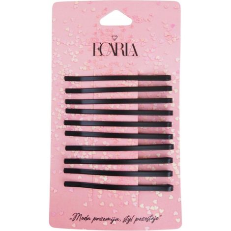 Juego de 10 pinzas para el cabello Ecarla, color negro mate SP359