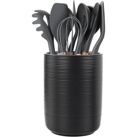 Porte Ustensiles Cuisine foncé Pot Ustensiles Cuisine Ceramique (1/5)