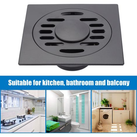 Drain de sol de douche en acier inoxydable épais et robuste pour salle de bains, anti-odeurs (1/5)